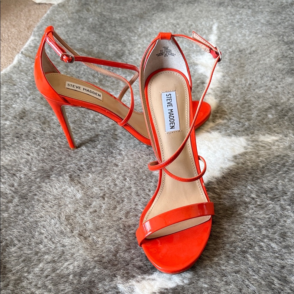 Steve Madden Women's Orange Strappy Heels
